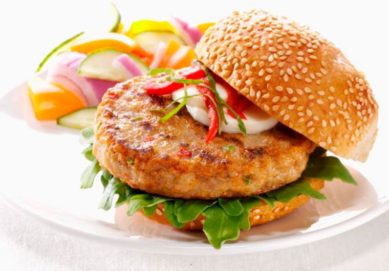 Chicken burger food